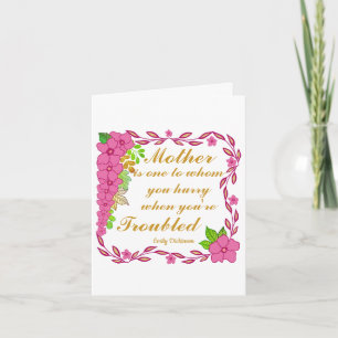 Emily Dickinson quote about Mother Note Card