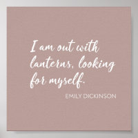 Emily Dickinson Quote Blush Script Typography