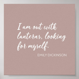 Emily Dickinson Quote Blush Script Typography Poster