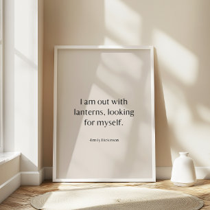 Emily Dickinson Quote Minimalist Literary Neutrals Poster
