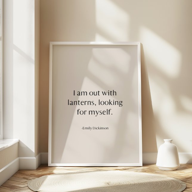 Emily Dickinson Quote Minimalist Literary Neutrals Poster (Creator Uploaded)