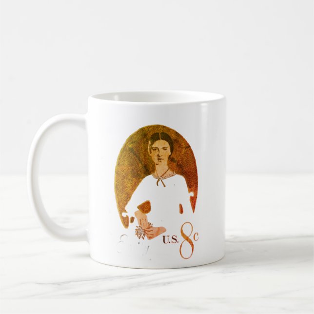Emily Dickinson stamp  Coffee Mug (Left)