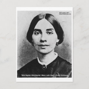 Emily Dicksinson Wild Nights Love Quote Gifts Postcard