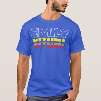 Emily First Name Funny Vintage Sunset Emily retro T-Shirt