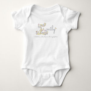 Emily girls name and meaning hearts baby apparel baby bodysuit