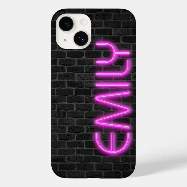 EMILY In PINK Neon Lights Case-Mate iPhone Case (Back)