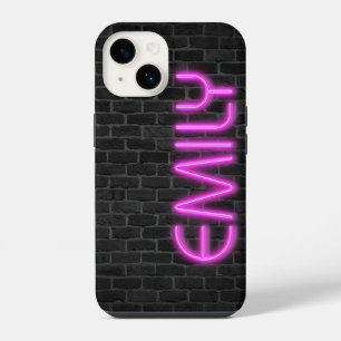 EMILY In PINK Neon Lights iPhone 14 Case