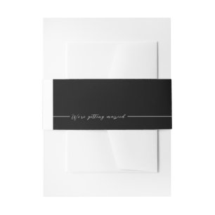 EMILY Modern Minimalist Monochrome Invitation Belly Band