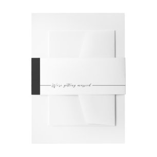 EMILY Modern Minimalist Monochrome Invitation Belly Band