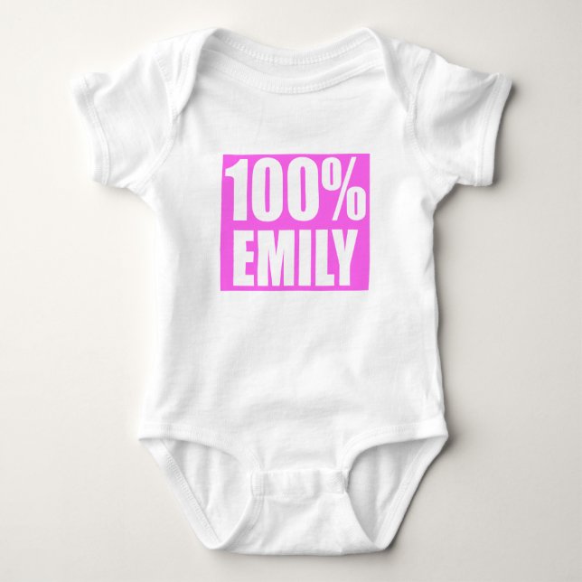 Emily name baby bodysuit (Front)