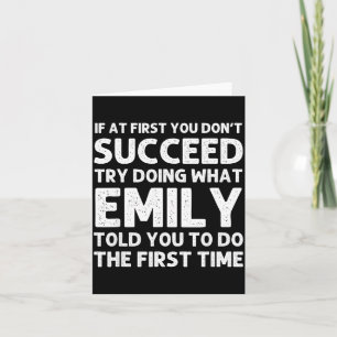 Emily Name D Birthday Funny Christmas Joke Card