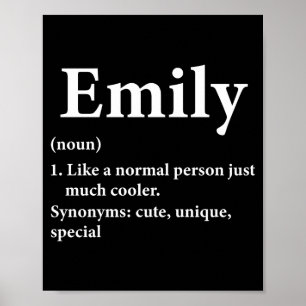Emily Name Definition Funny D Poster