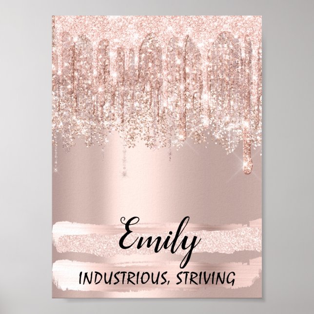 Emily Name Meaning Birthday 16th Bridal Gift Poster (Front)
