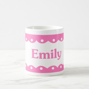 Emily Name Pink Lace Coffee Mug