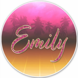 Emily Vorname Name golden pink Aufkleber Sticker