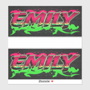 Emily Vorname Name Graffiti Aufkleber Sticker
