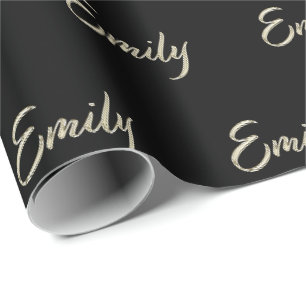 Emily white gold Handwriting Gift Paper