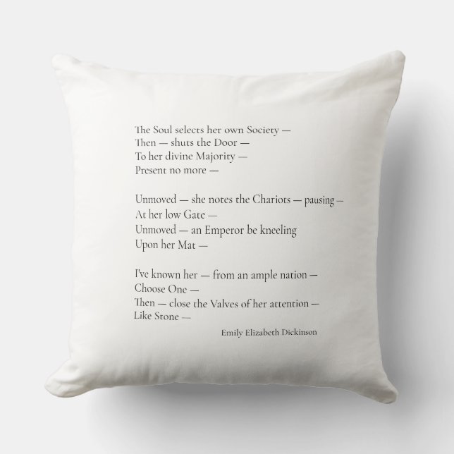 Emily's Poem Cushion (Front)