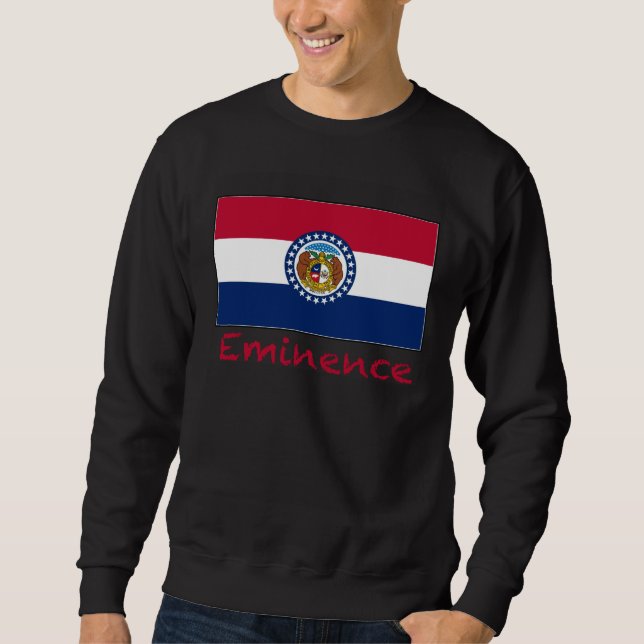 Eminence Missouri USA Flag Souvenir Sweatshirt (Front)