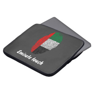 Emirate touch fingerprint flag laptop sleeve