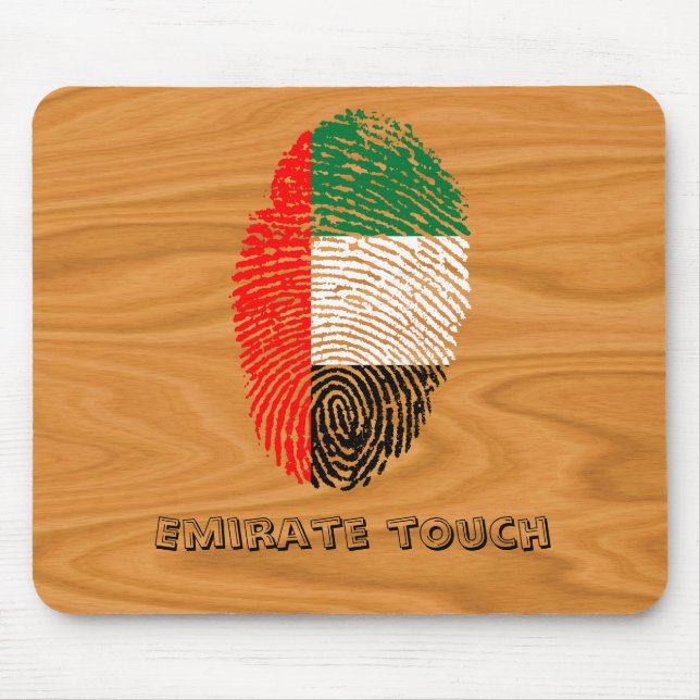 Emirate touch fingerprint flag mouse pad (Front)