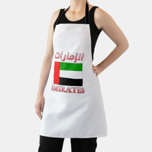 Emirates UAE Flag الإمارات Arabic & English Cool Apron
