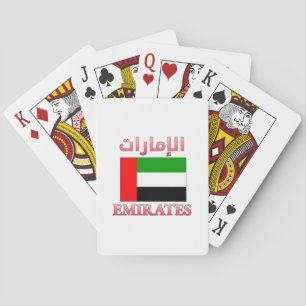 Emirates UAE Flag الإمارات Arabic & English Cool Playing Cards