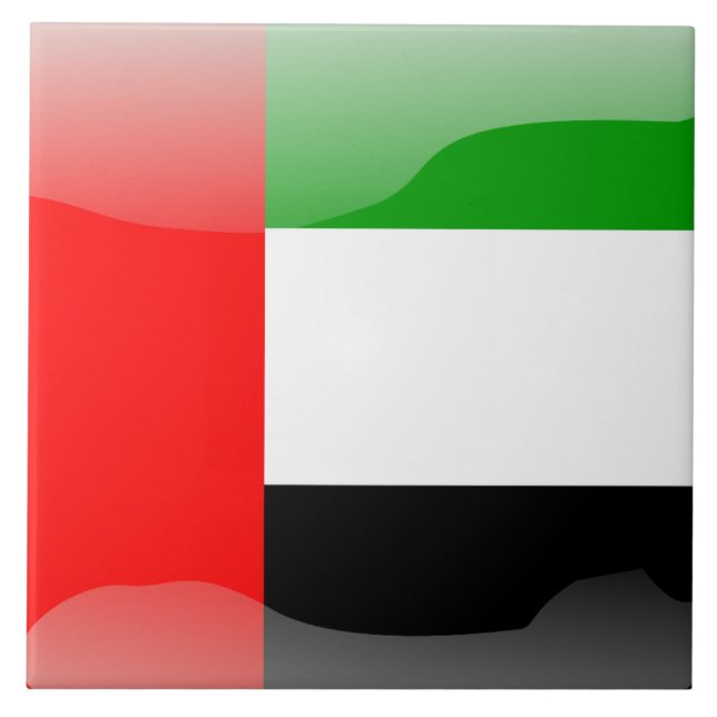 Emirati flag ceramic tile (Front)