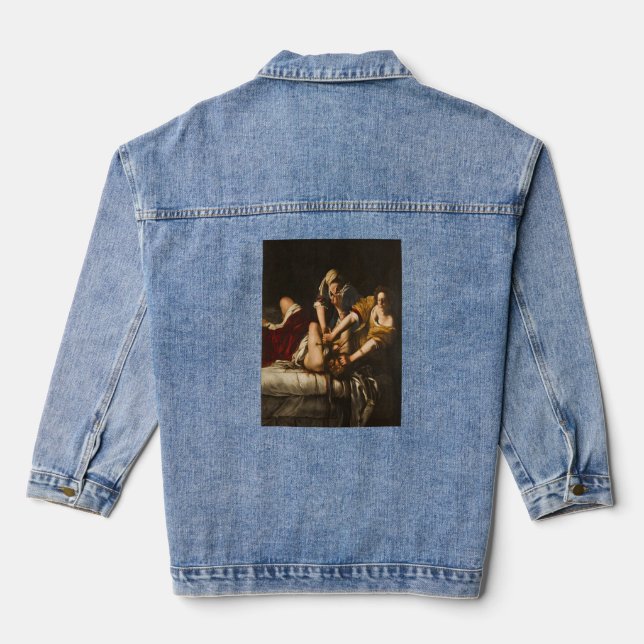 Emisia Gentileschi'S Judith Slaying Holofernes  Denim Jacket (Back)