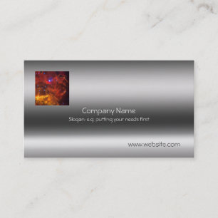 Emission Nebula in Puppias, Metallic-look template Business Card