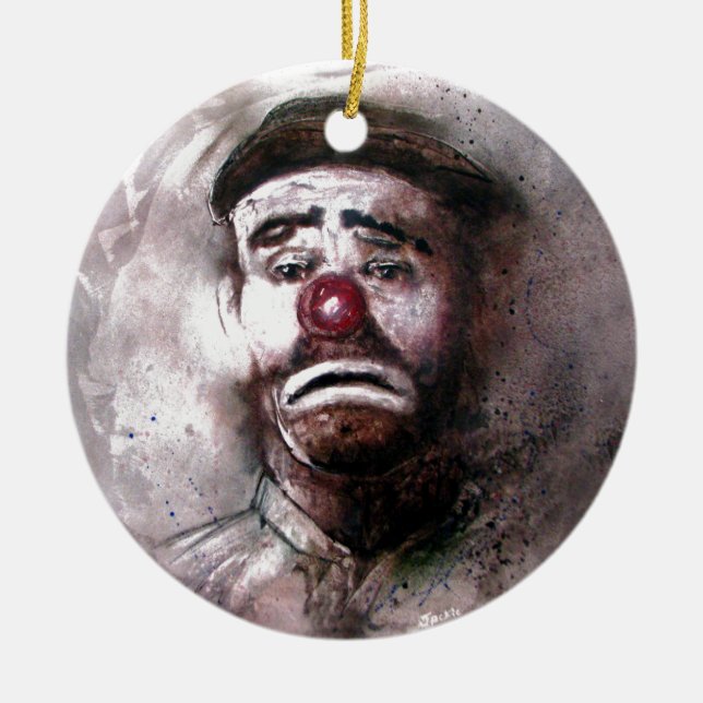 Emit Kelly Clown Art.jpg Ceramic Ornament (Front)