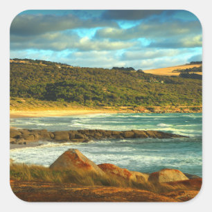 Emita Beach Flinders Island, Tasmania Square Sticker