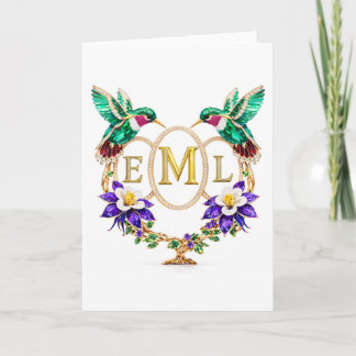 EML Hummingbird Any Letters Custom Folded Wedding Invitation