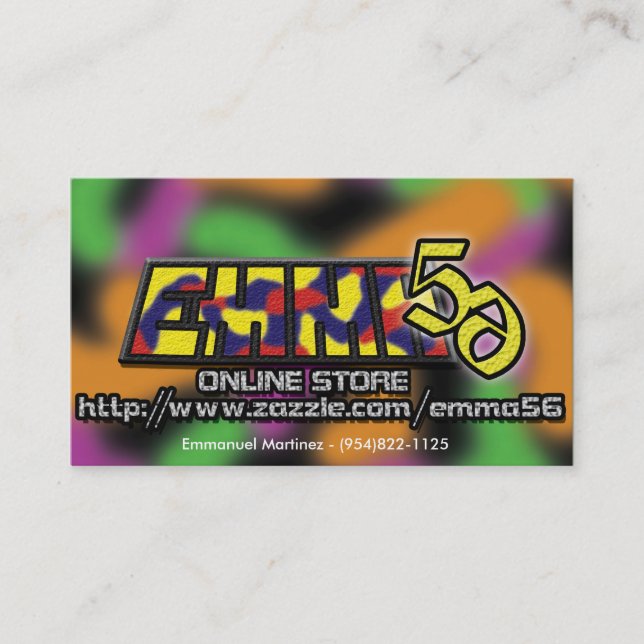 Emma56 business cards (Front)