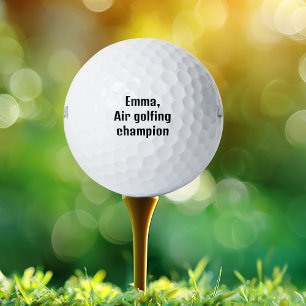 'Emma, Air Golfing Champion', Funny,Personalised Golf Balls