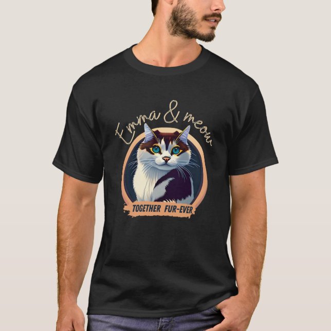 Emma and Meow Together Fur ever T-Shirt (Front)