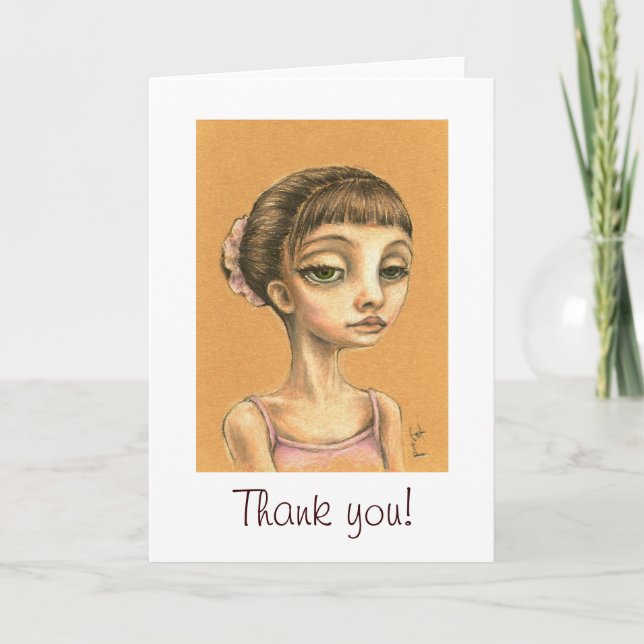 Emma - ballet dancer thank you card (Front)