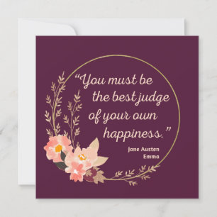 Emma By Jane Austen Quote I - Cute Style Invitation