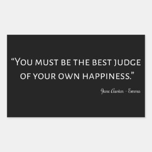 Emma By Jane Austen Quote I Rectangular Sticker