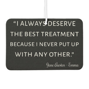 Emma By Jane Austen Quote II Car Air Freshener