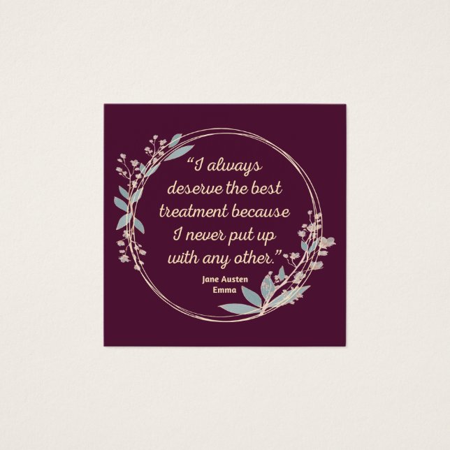 Emma By Jane Austen Quote II - Cute Style (Front)