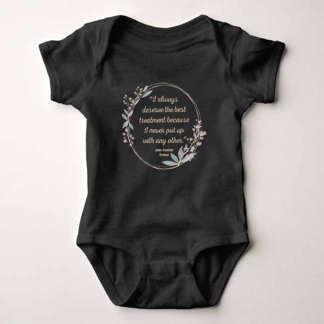 Emma By Jane Austen Quote II - Cute Style Baby Bodysuit (Front)