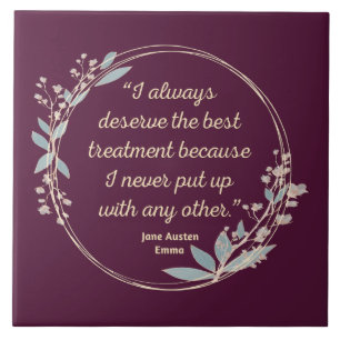 Emma By Jane Austen Quote II - Cute Style Ceramic Tile