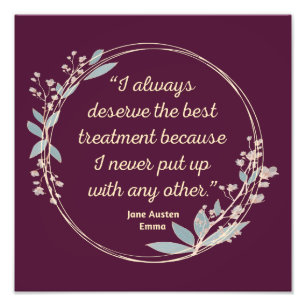 Emma By Jane Austen Quote II - Cute Style Photo Print