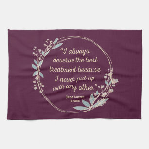 Emma By Jane Austen Quote II - Cute Style Tea Towel