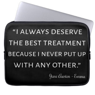 Emma By Jane Austen Quote II Laptop Sleeve