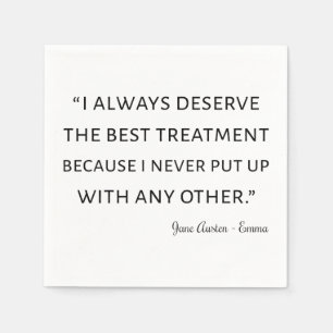 Emma By Jane Austen Quote II Napkin