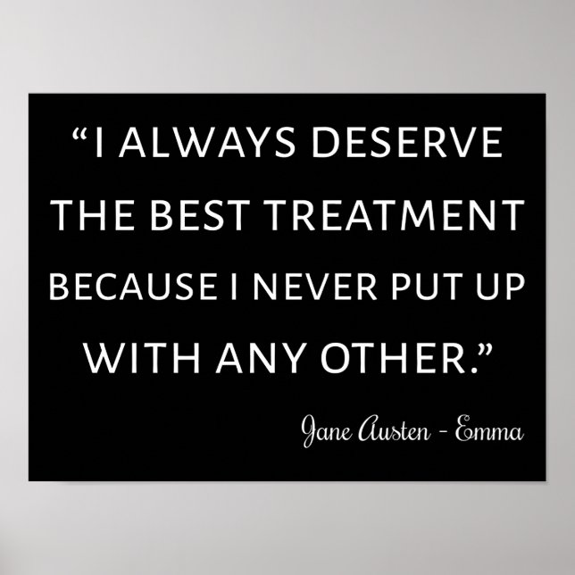 Emma By Jane Austen Quote II Poster (Front)