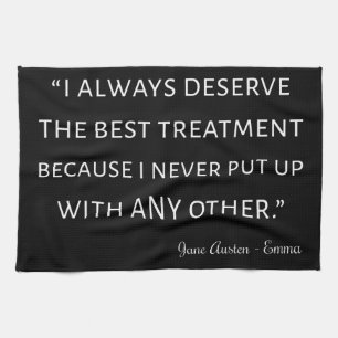 Emma By Jane Austen Quote II Tea Towel