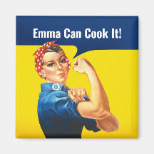 "EMMA Can COOK It" motivational Rosie the Riveter,